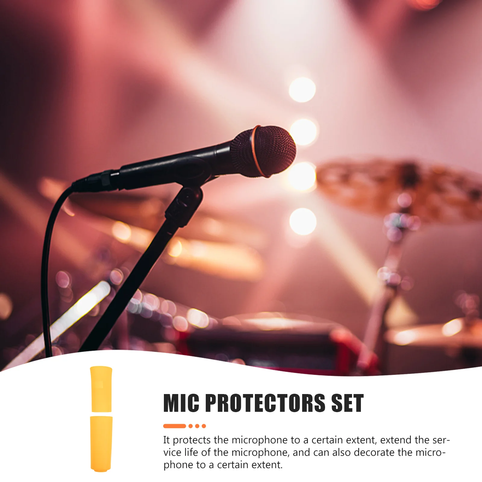 

1 set Full Silicone Protector Cover For Mic Anti-Slip Shockproof Durable Microphone Cover Ktv Bar Stage Use Mic Accessories