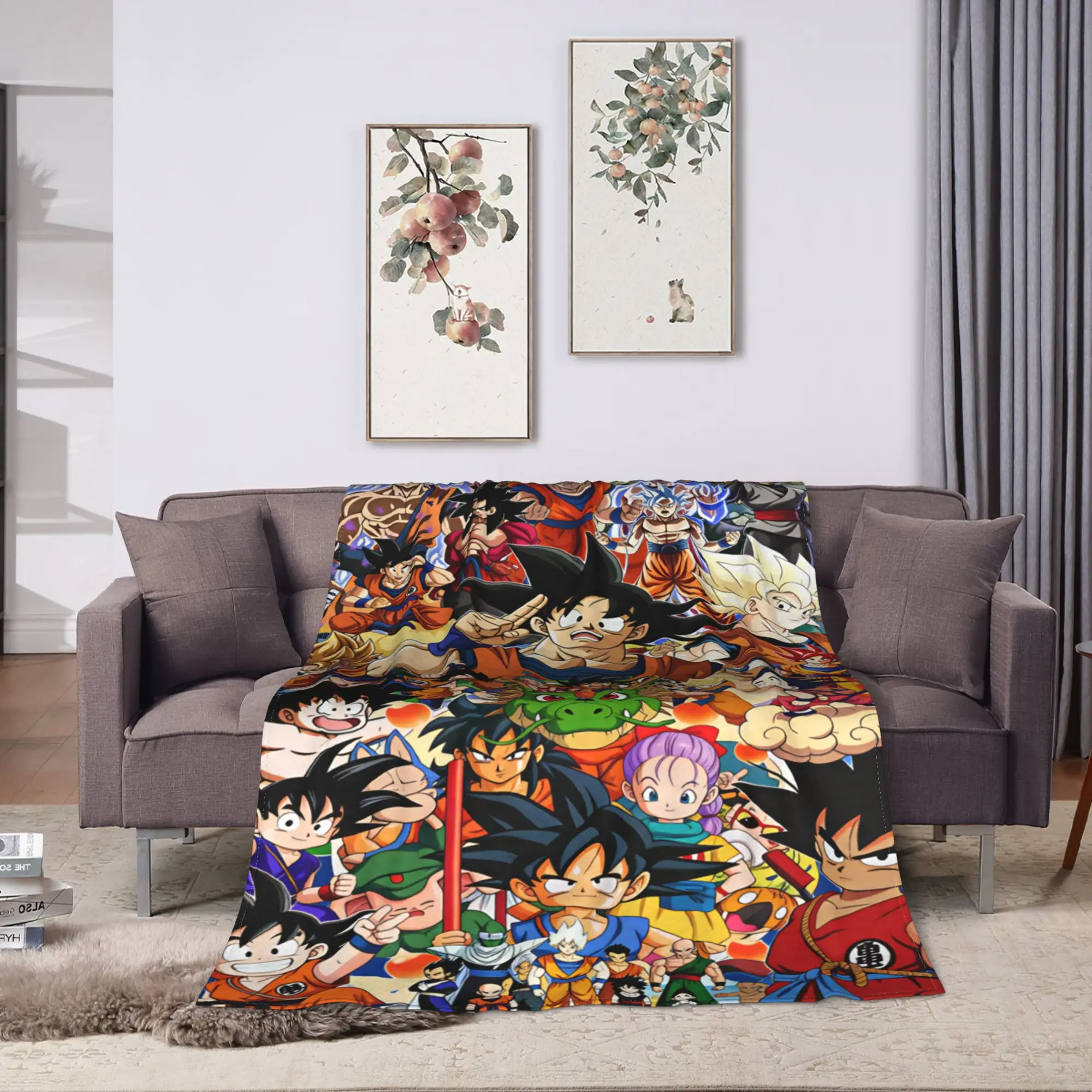 Anime D-Dragons B-Balls  Blanket  Travel Flannel Throw Blanket For Home Decor Soft Customized Quality Bedspread Gift