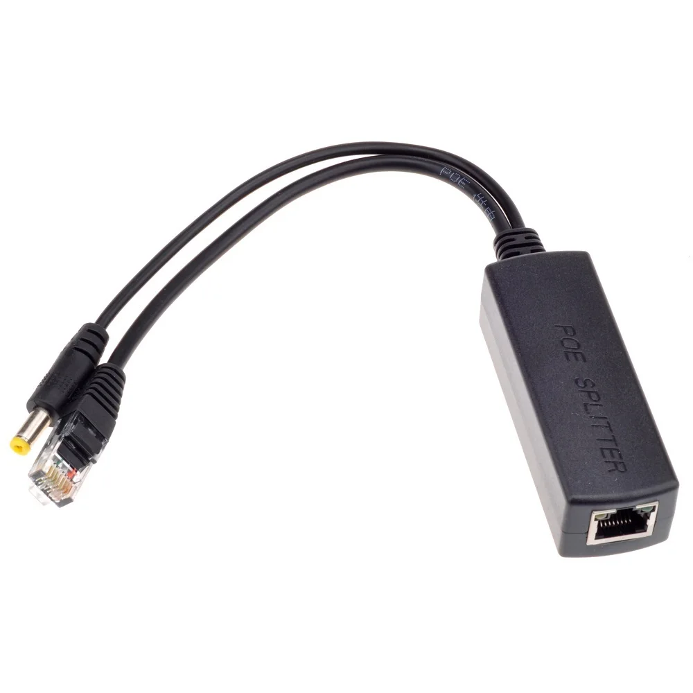 Gadinan IEEE 802.3af 10/100M PoE Splitter with 48V Input and 12V Output Standard Adapter Let 12V DC IP Camera Become POE Camera