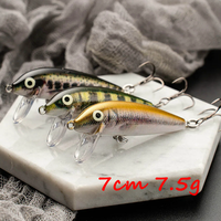 Mini Minnow Bait 7cm 7.5g Sinking Wobblers for Fishing Lure Wobblers Artificial Bait Fake Fish Trout Lures Minnow