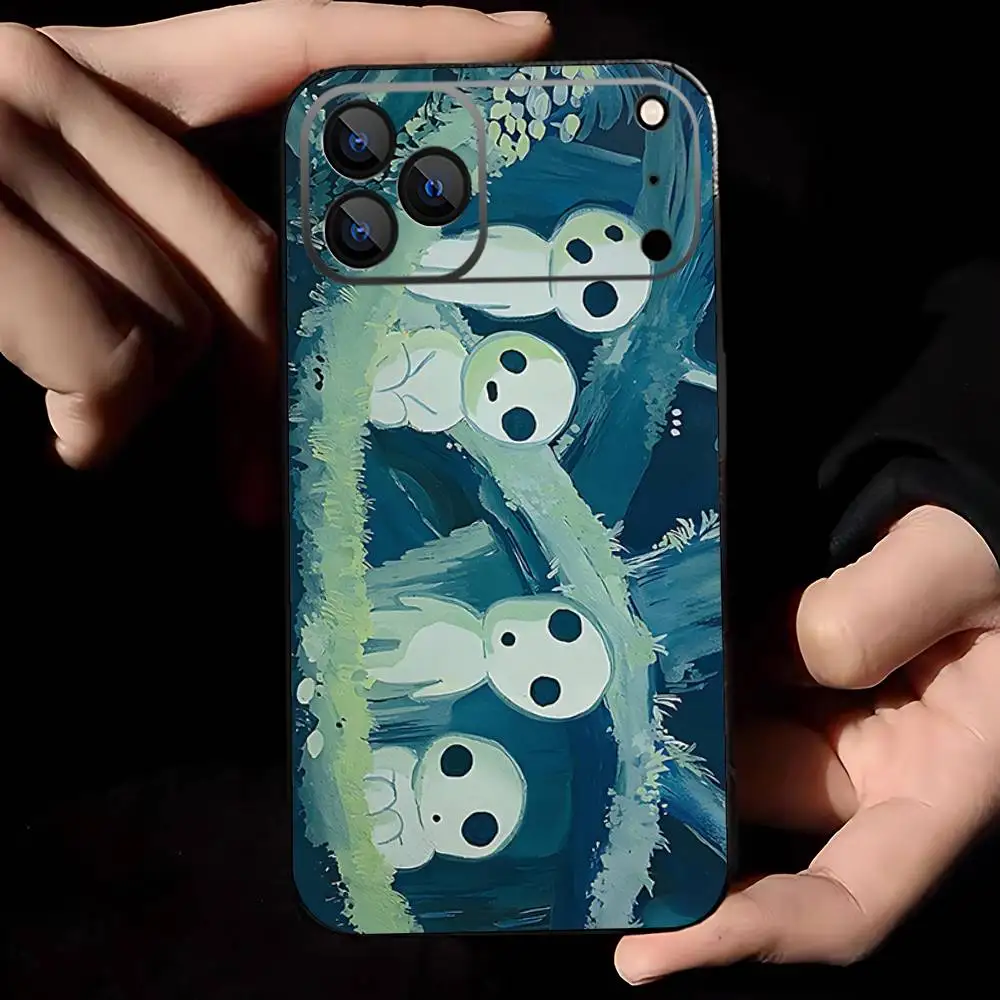 Чехол для телефона M-Mononoke H-Himes для iPhone 17,16,15,14,13,12,11,Pro,Max,Plus,E,Air,Mini Black, противоударный чехол Funda