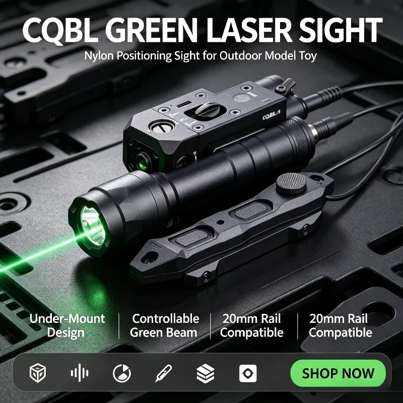 Portable CQBL-1 Model Locator Laser Wired Remote Button Stable Green Beam Recharge Nylon Rail Mount Gear