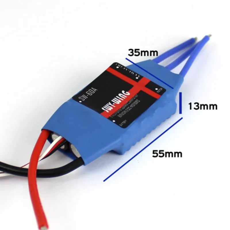 2 sztuk diy 60A bezszczotkowy ESC 3A BEC dla majsterkowiczów RC samolot giler multicoptera