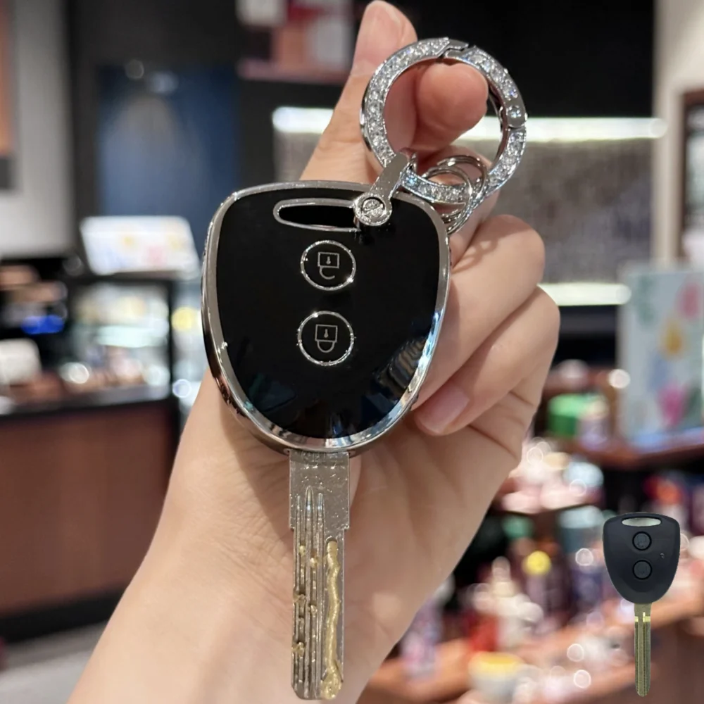 Key Fob Cover Keyring Keychain Lanyard For TOYOTA Grand New Avanza Daihatsu Xenia PERODUA Alza Myvi Axia Perodua 2 Buttons
