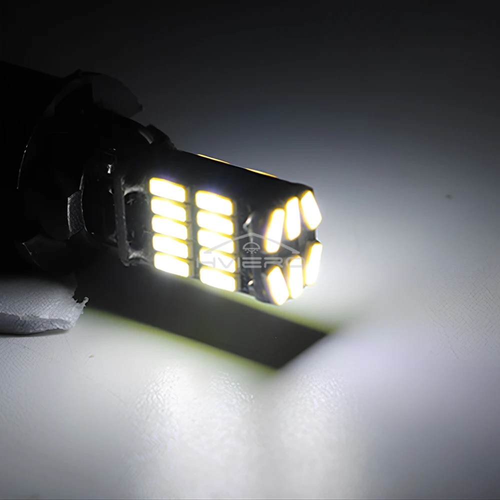 4/10/20pcs Car Brake LED T15 Ba15s 1156 1157 Auto Back Parking Light Turn Signal License Plate W16W 45SMD 4014 Reverse Rear Lamp image 3