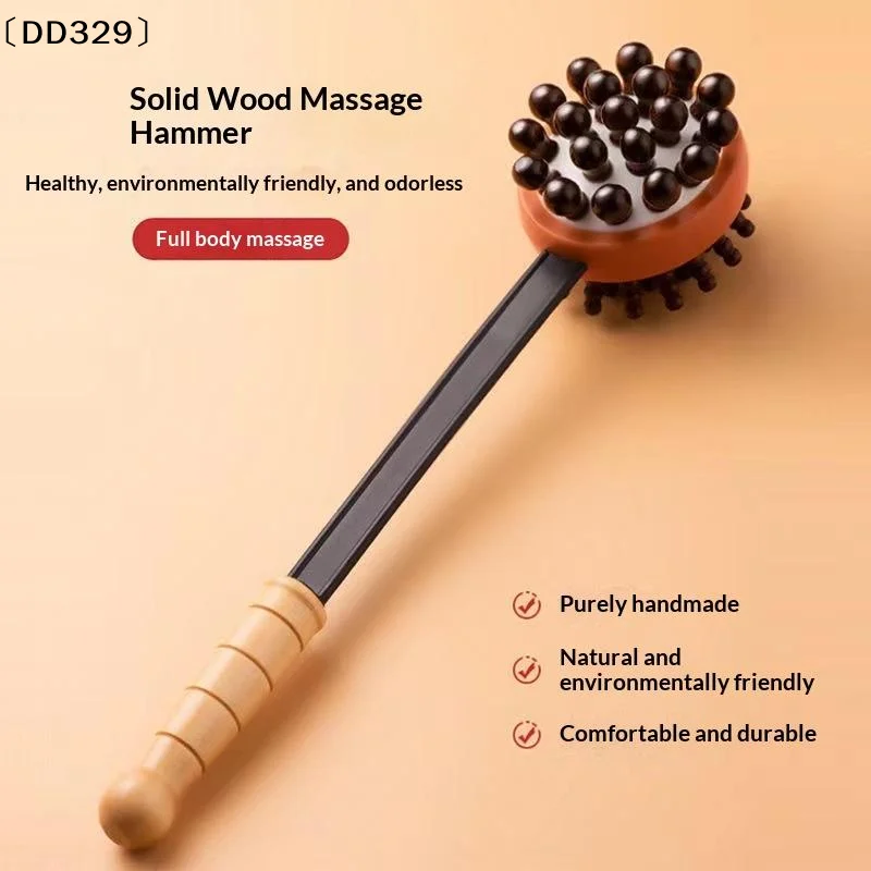 Marteau de massage portatif pour les méridiens, marteau de massage dorsal, masseur relaxant pour les jambes, masseur à percussion à double tête 〔DD329〕