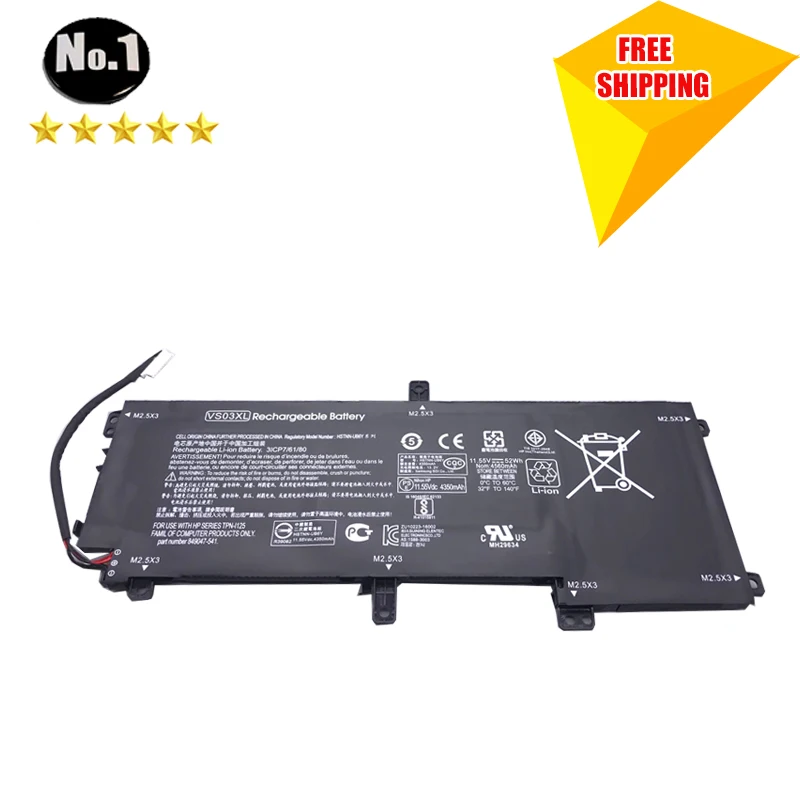 

ОПТОВАЯ ПРОДАЖА Новый оригинальный аккумулятор для ноутбука VS03XL для HP ENVY 15-AS108TU 15-AS109TU 15-AS110TU 15-AS119TU AS014WM TPN-I125 HSTNN-UB6Y