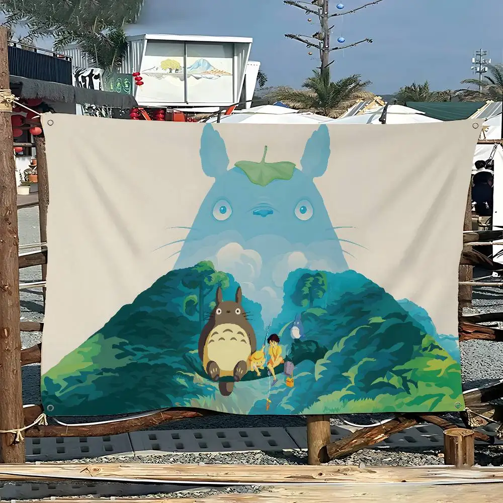 Kwaii Anime T-My M-Neighbor T-Totoro Family Gatherings Outdoor Atmosphere Flags Camping Decorations Banners