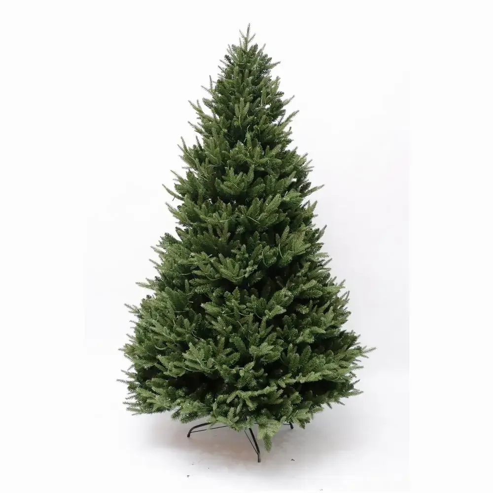 2023 new design high class hot sale green PE hinged pre-lit artificial Christmas tree for home holiday decoration