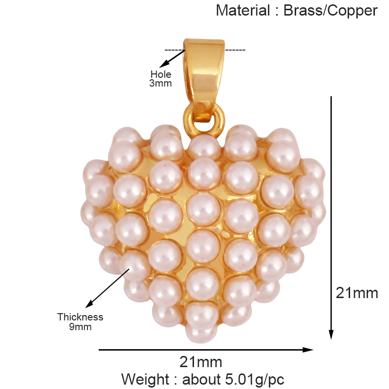 Mode Bunte Zirkon Brenn Liebe Herz Charm Anhänger, Echt 18K Gold Überzogene Halskette Armband DIY Handgemachten Schmuck Liefert S26 – Detail 9