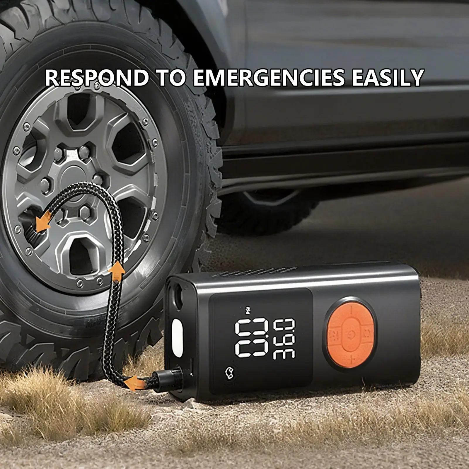 

Воздушный компрессор, портативный умный воздушный насос, перезаряжаемый легкий насос для накачивания шин с цифровым манометром для ремонта мяча грузовика и велосипеда