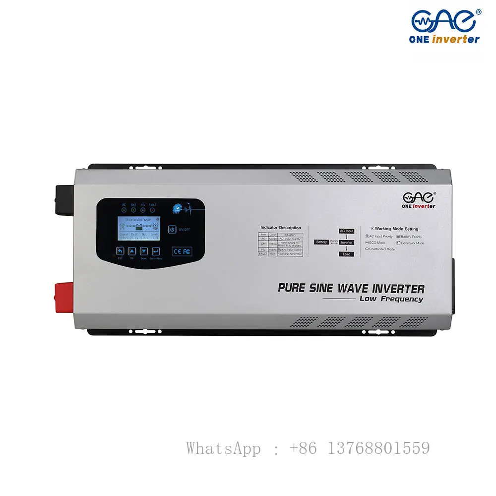 Off Grid Inverter 3000W 5000W 6000W 12V 24V 48V DC To AC Inverter 35a Battery Charger