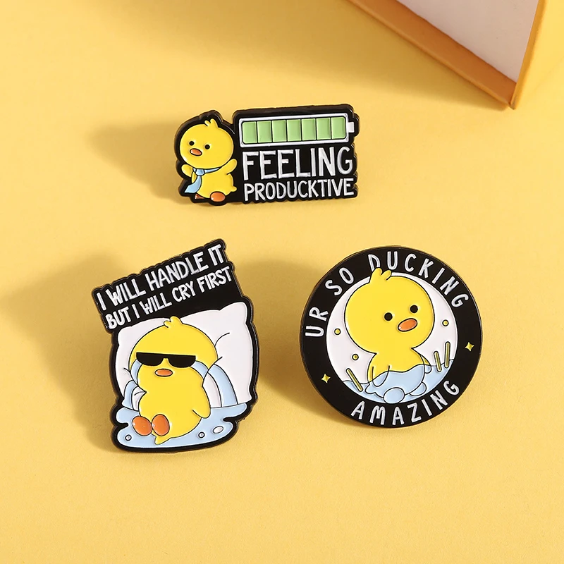 TRUST ME I'M A DUCKTECTIVE Enamel Pin What The Duck Producktive MOTHERDUCK Brooch Badge Decorative Lapel Jacket Jewelry Gift