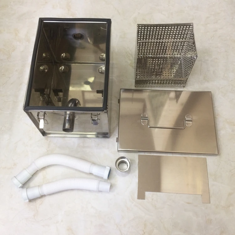 Commercial Stainless Steel Oil Water Separator Grease Trap For Commercial Kitchen