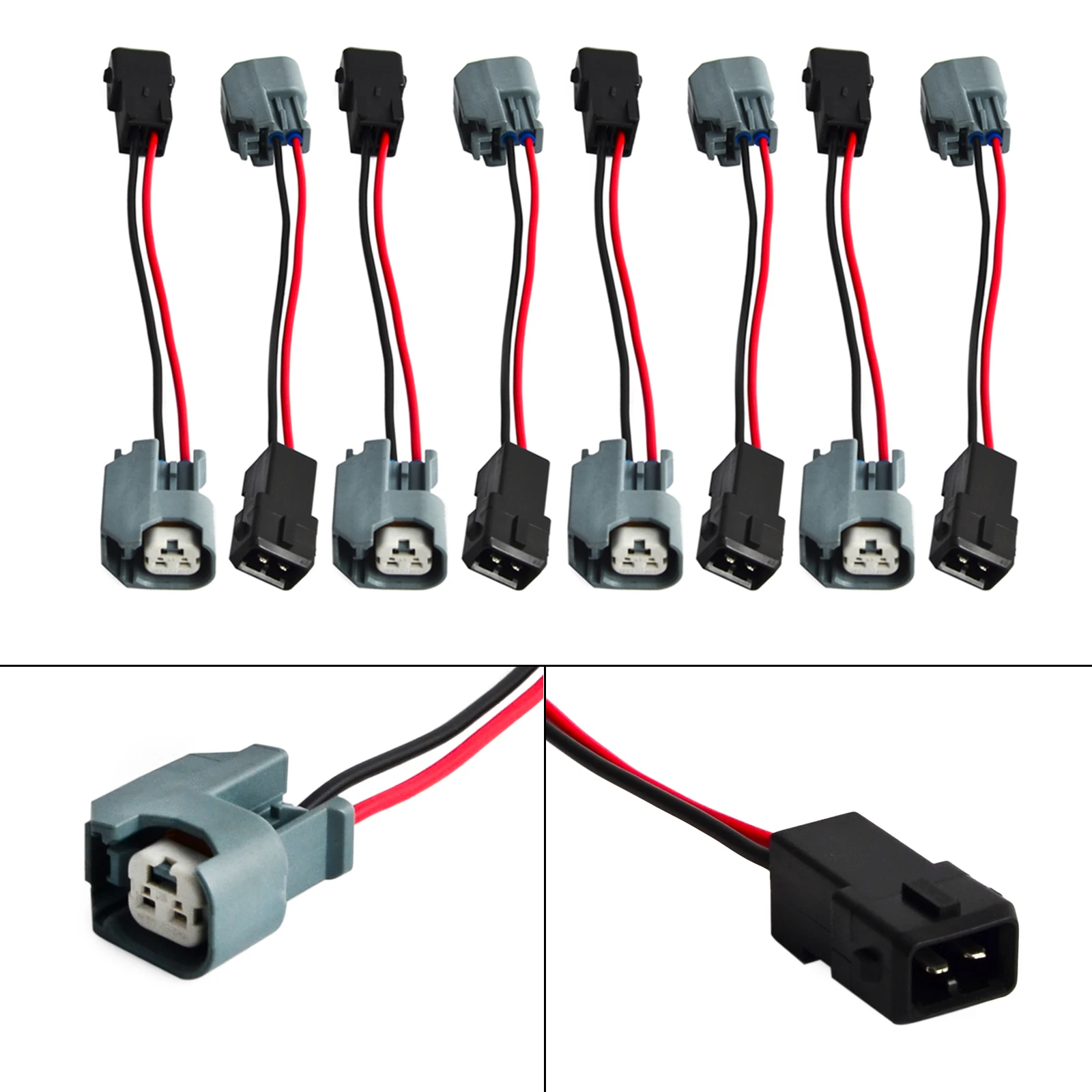 

8pieces LS1 LS6 LT1 EV1 Engine wire Harness w/ LS2 LS3 LS7 EV6 Injector Adapters