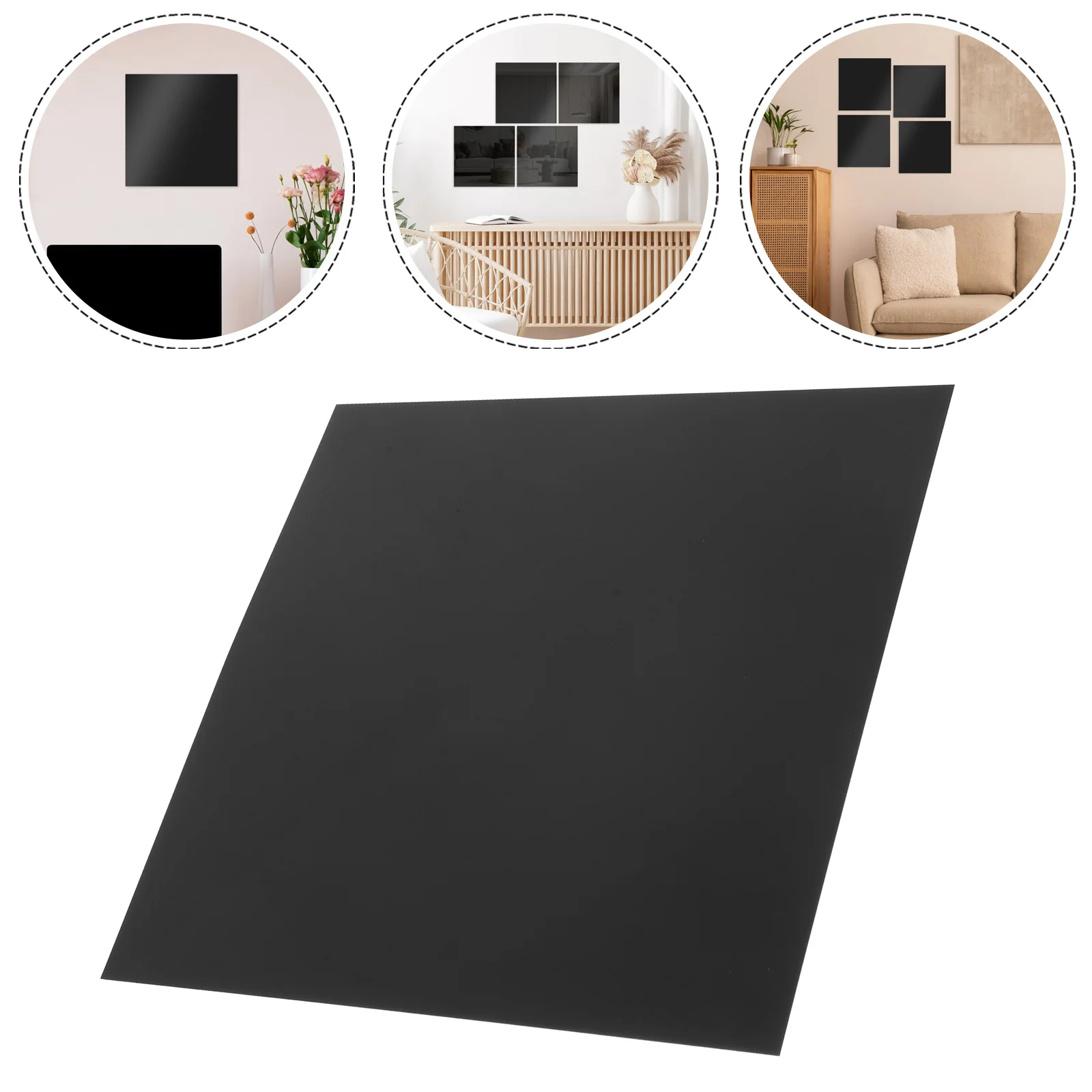 

DIY Mirror Tile Decal Square Wall Sticker Plastic Reflective Decor for Smooth Surfaces Home Party Decoration Reusable