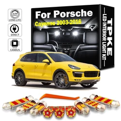 LED Interior Map Dome Footwell Light Kit For Porsche Cayenne 955 957 958 9PA 92A Turbo S GTS 2003-2013 2014 2015 2016 Trunk Bulb