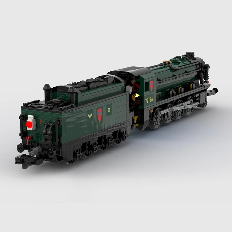Modelo de coche urbano, ladrillos de construcción MOC WD Austerity 2-8-0, tren de carga, tecnología Modular, regalos, vacaciones, montar, juguetes para niños, traje
