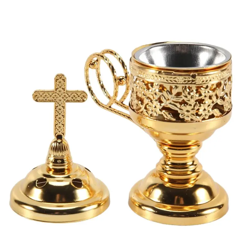 ABUI-Charcoal Incense Burner Gold Incense Holder Charcoal For Incense Burner Censer Incense Burner Catholic Incense Burner Durab