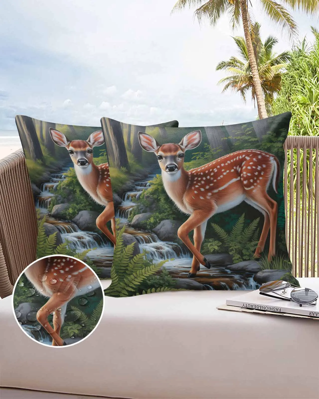 

2/4 шт. водонепроницаемая наволочка, винтажная природа, палевый лес, уличная наволочка, чехлы для садовой патио, домашний декор