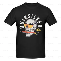 T-shirt girocollo da uomo Quiksilve SKULL, in stile, maglietta con stampa oversize, maglietta a maniche corte, regalo tutto l'anno