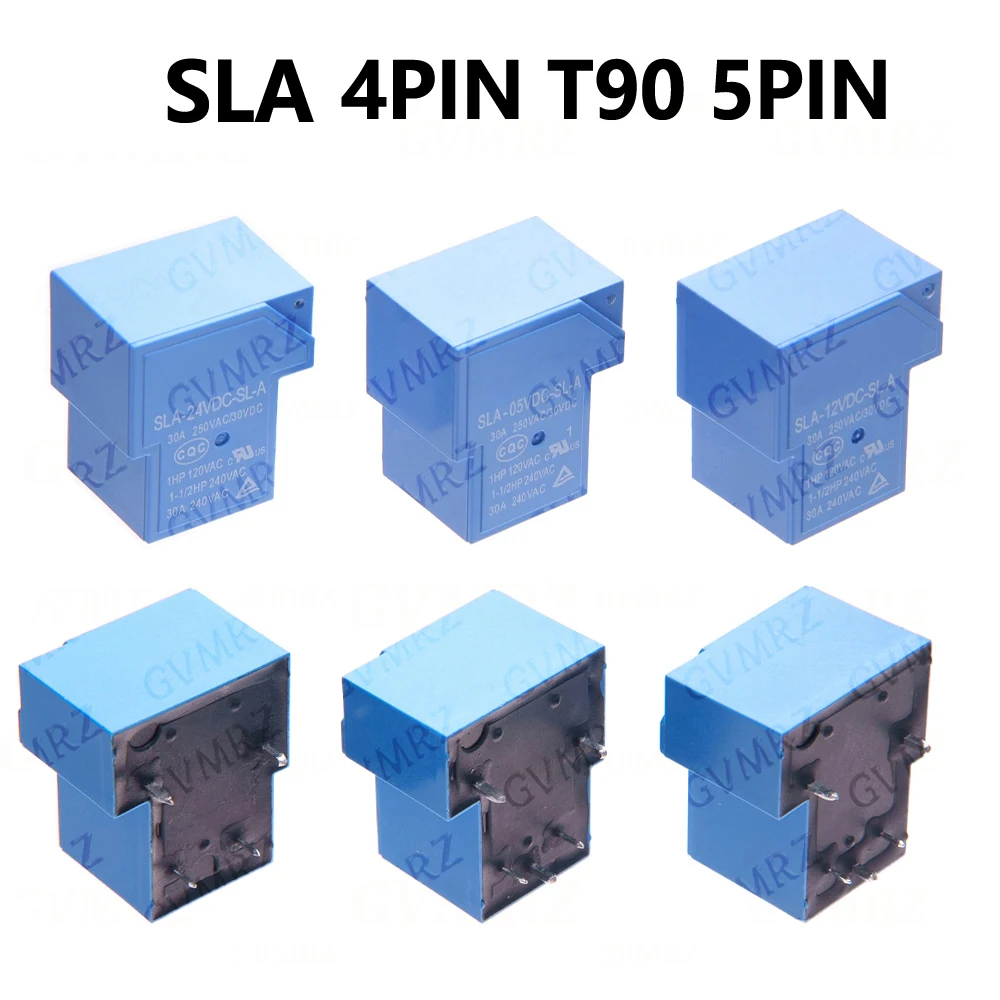 SLA-24VDC-SL-A 30A 4PIN T90 5PIN Power relays SLA-05VDC-SL-A SLA-09VDC-SL-A SLA-12VDC-SL-A  12V 24V 5V