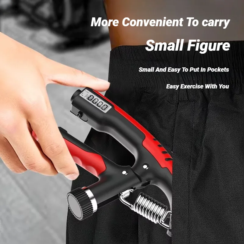 10-100KG Electronic Smart Counting Hand Grip Adjustment Exercise Power Strengthening Pliers Spring Finger Pinch Wrist Training