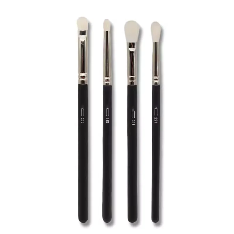 4Pcs Makeup Eyeshadow Brush Flat Eye Shadow Shader crease Blending Brushes Goat Hair Eye Shadow Liquid Cream Powder Make Up Tool