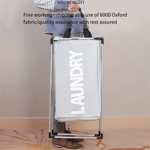 Besar Keranjang Cucian Lipat Tahan Air Grid Organizer Keranjang Pakaian Kotor Mainan Keranjang Cucian Penyimpanan Rumah Tangga Penyelenggara 10 wadah cucian penjualan terbaik - №