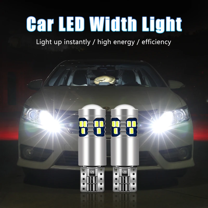 For Volkswagen VW Golf 4 5 6 7 MK4 MK5 MK6 MK7 Polo 6R 9N Passat Scirocco R 2pcs T10 LED Car Position Parking Lights Accessories