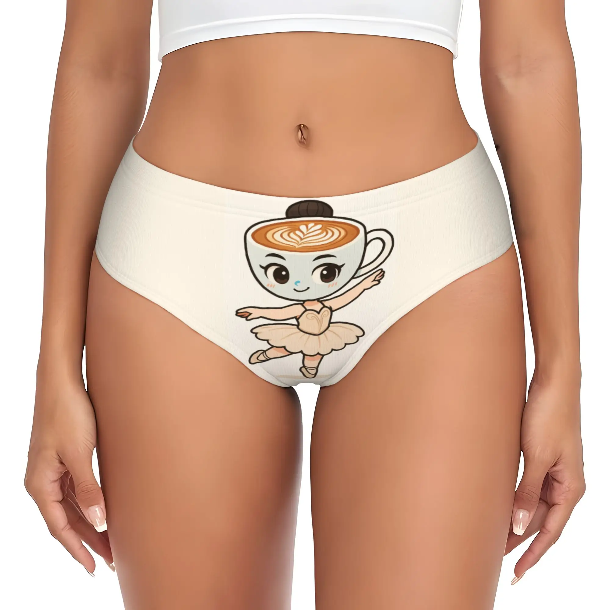 Custom Italian Brainrot Ballerina Cappuccin Brief Panties Women's Breathable  Underwear