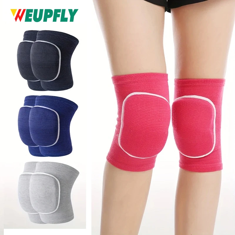 1 Pair Anti-Slip Breathable Knee Pads for Dance, Volleyball - Elastic Knee Protector Brace with Soft Sponge for Men & Women