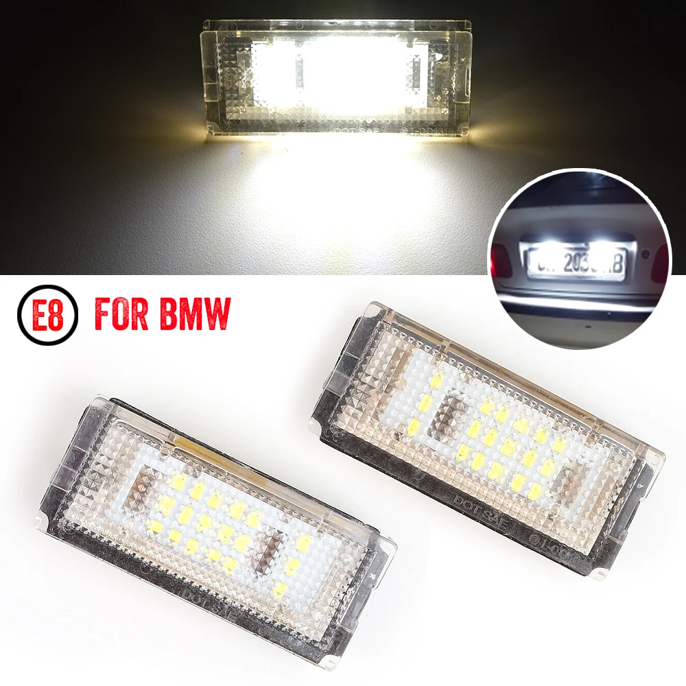 

12V LED Number License Plate Light Lamps White Led CANBUS Car No Error Car License Plate Lights For BMW E46 4D 1998-2003