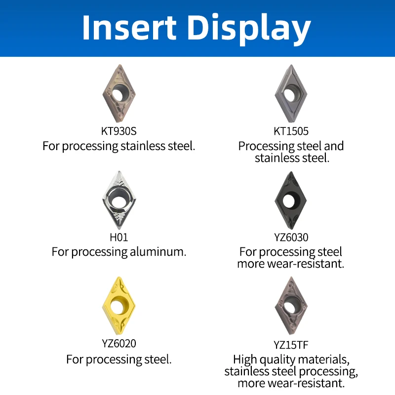 1pc SDACR1212H11 SDACR1616H11 SDACR2525M11 External Turning Tool Holder DCMT11 Carbide Inserts Lathe CNC Cutting Tools Set