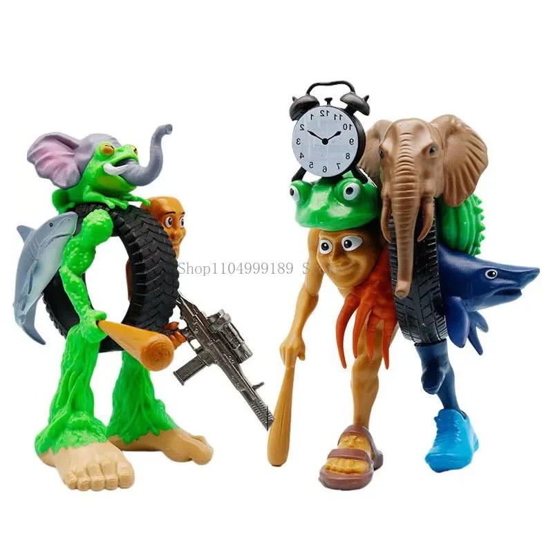 

New Italian Brainrot Tung Sahur Figure Toy Tralalero Tralala Figures Bombardino Crocodilo Shimpanzini Bananini Model Decor Gift