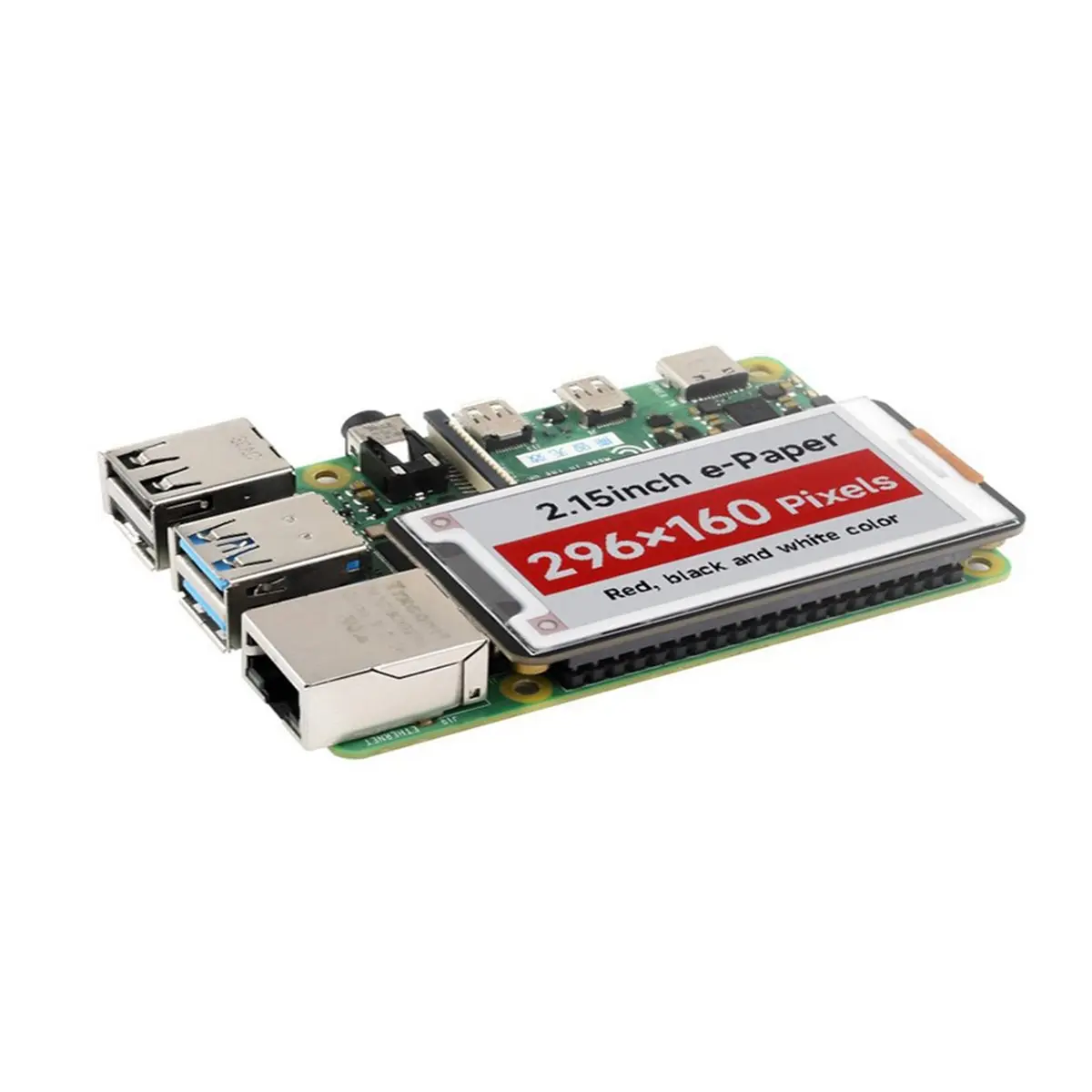 Y613A*☀▃2.15inch E-Paper Display,296x160 Red Black White Screen, SPI Interface Module for ,Low Power