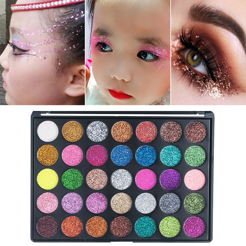 35 color sequins stage makeup children\'s eye shadow shining pearl eye shadow