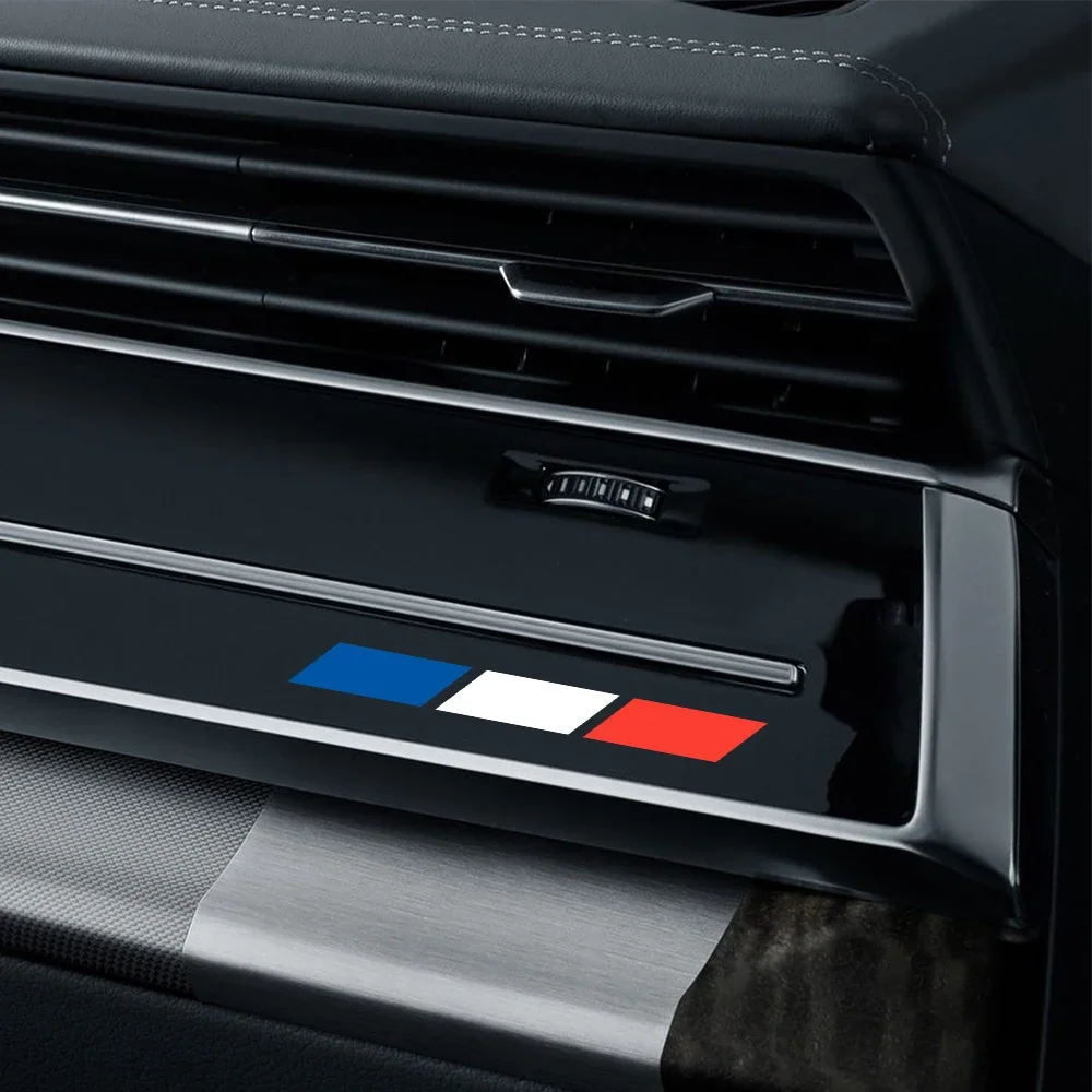 Autocollants en vinyle auto-adhésifs à rayures du drapeau français pour rétroviseur, accessoires de décoration universels pour voiture, bricolage