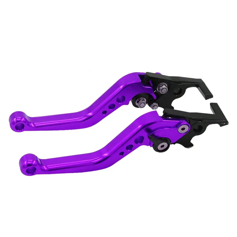 1 Pair Motorcycle Motorbike CNC Metal Adjustable Hand Lever Brake Handle Grip Car Accessories