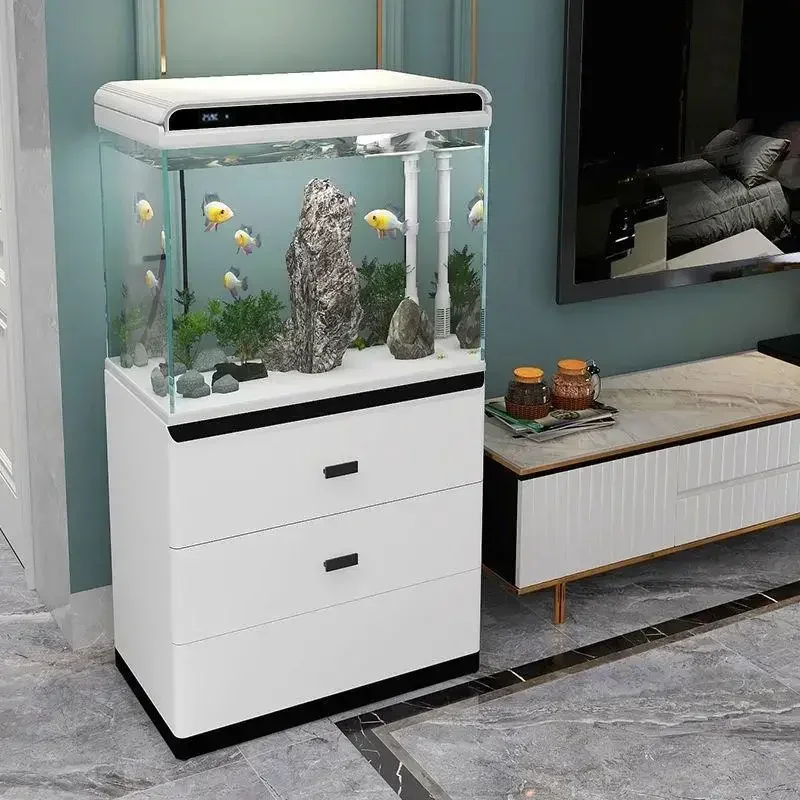 Micro Ecological Fish Tank Living Room Small Integrated Change Water Sofa Edge   with Cabinet Floor Office Company New