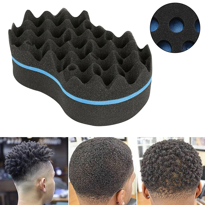 Barber Shop Men Hair Braider Twist Sponge Comb African Hair Styling Fork Comb Hair Curls Foam For Salon Hairdressing Tools