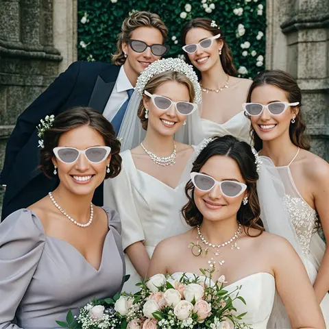 12–100 st. Cat Eye-solglasögon, stora bröllopssolglasögon för gäster, retro premiumsolglasögon, möhippa, presenttillbehör 10 best sales bröllopsgodisar - №10