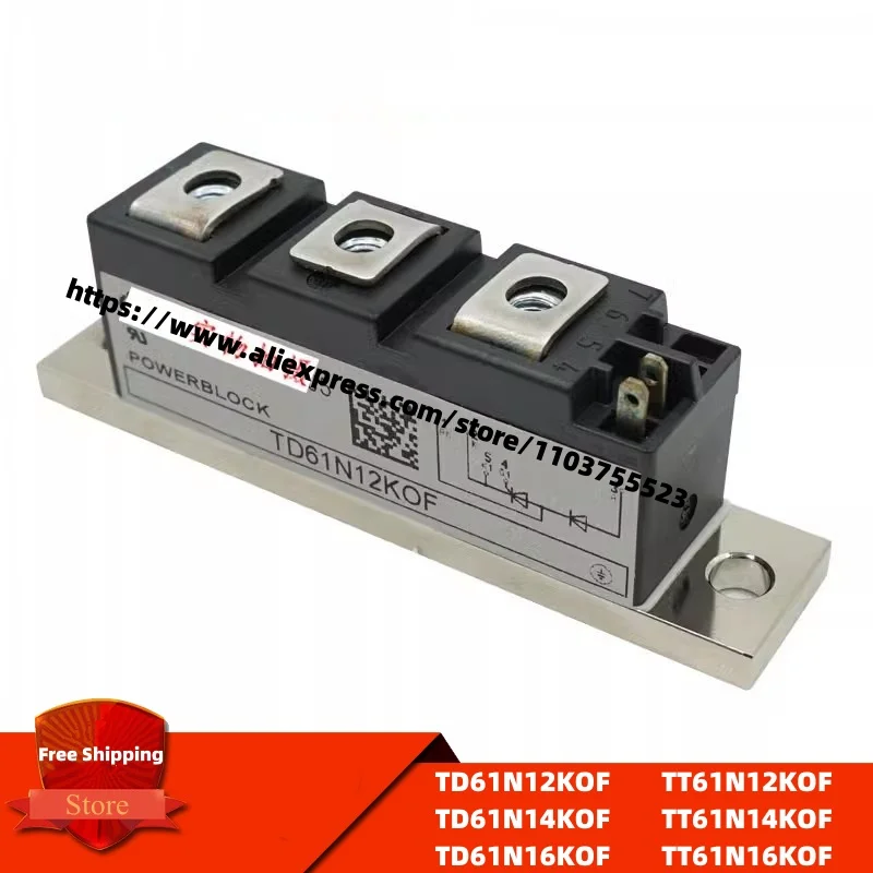 

TD61N12KOF, TD61N14KOF, TD61N16KOF, TT61N12KOF, TT61N14KOF, TT61N16KOF Original new module