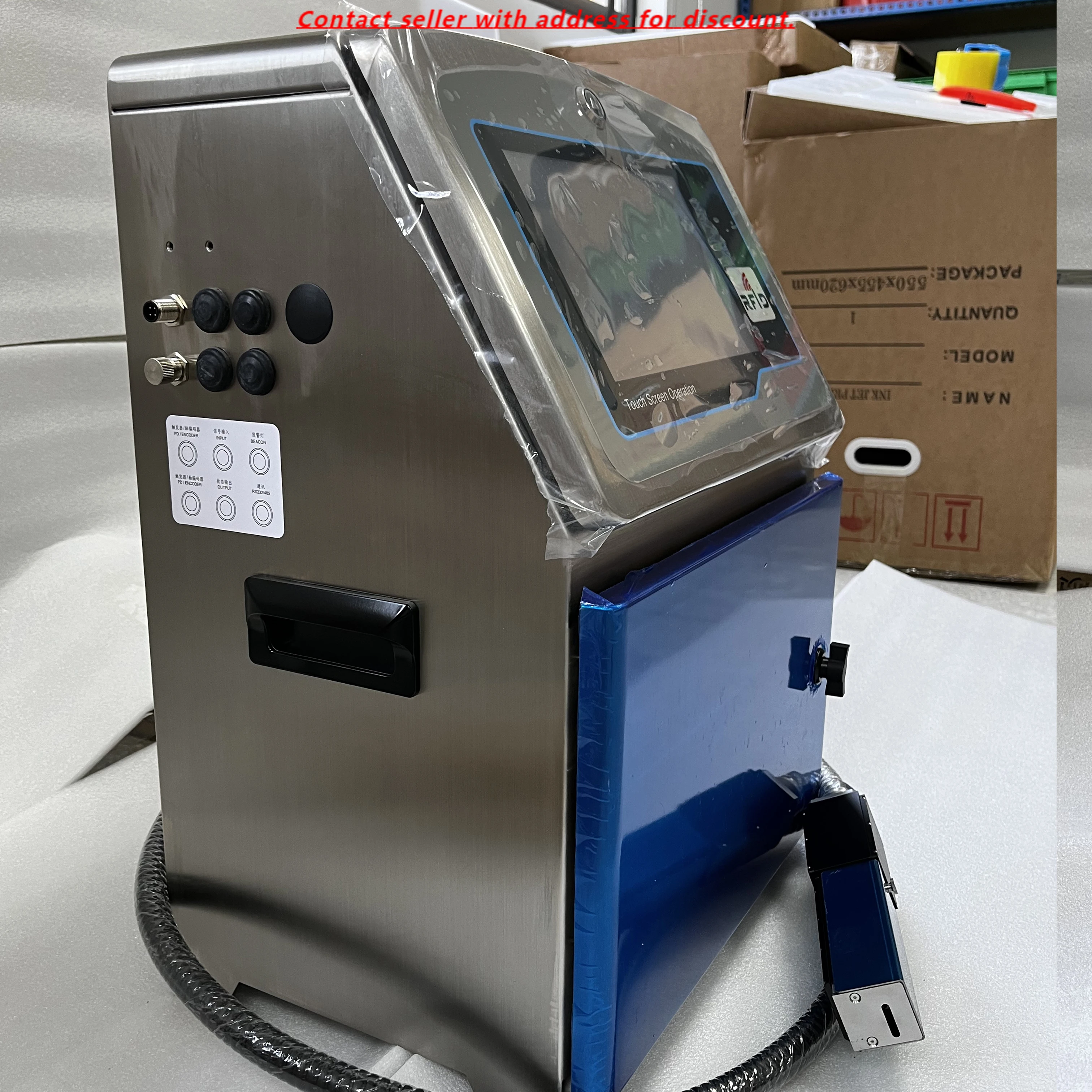 

Industrial CIJ Ink Jet Coder Support Global Language Printing Solutions For Plastic Glass Film