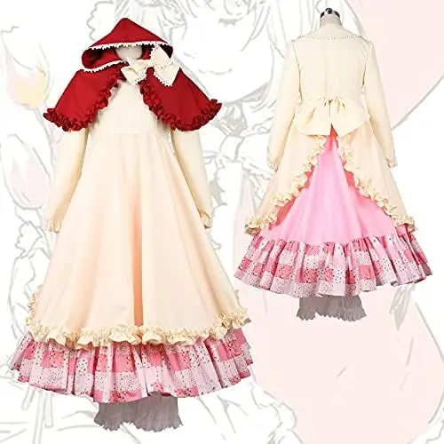 Powers Cosplay Belgium Costume Dress Hooded Shawl Lolita Girl Halloween Christmas Suit