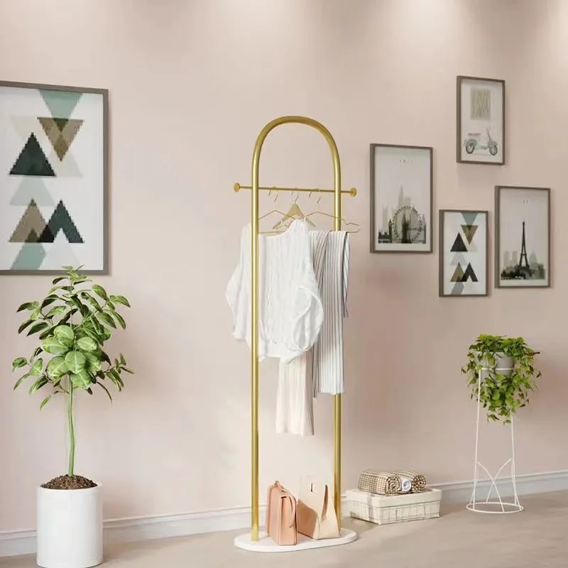 Modern Simple Floor-Standing Clothes Rack for Bedroom Living Room Indoor Space-Saving Clothes Hanger Organizer Home Decor