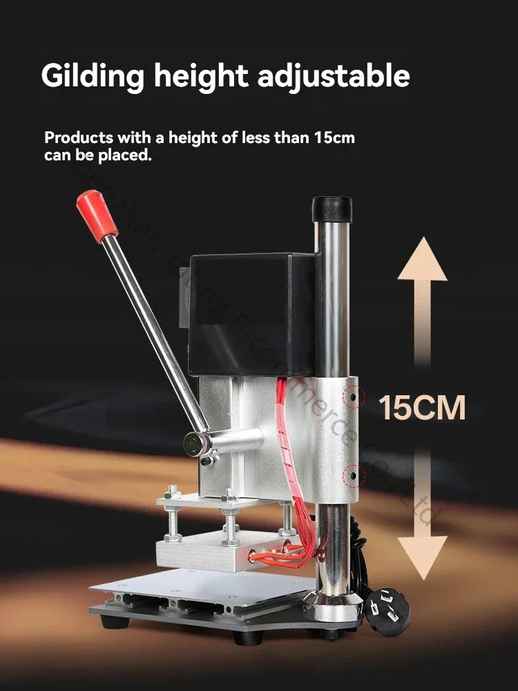 New 8x10cm Small Manual Hot Stamping Machine PU Leather Stamping Marking Pressing Machine Business Card PVC Coding Machine