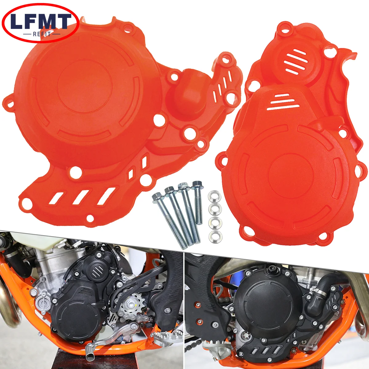 Image of Motorrad Zündung Motor Abdeckung Kupplung Magneto Schutz Für KTM 250 350 SX-F XC-F EXC-F 2016-2023 Für Husqvarna FE FC FX EC EX