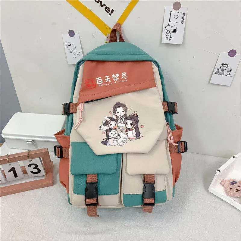 

Небесные чиновники благословения Tian guan ci fu, школьные ранцы для детей и подростков, большие вместительные рюкзаки Mochilas в стиле аниме для девочек и мальчиков