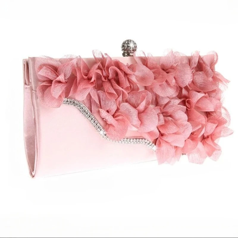 

Сладкие светло-розовые клатчи, женские розовые вечерние сумочки с 3D цветком, торжественное платье для взрослых, одинаковые сумки для выпускного вечера, свадебной вечеринки